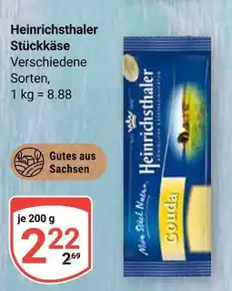 Globus Heinrichsthaler stückkäse gouda Angebot