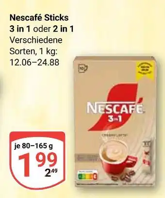Globus Nescafé sticks 3 in 1 Angebot