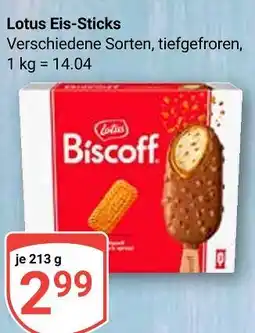 Globus Lotus eis-sticks Angebot