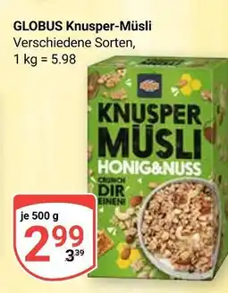 Globus Globus knusper-müsli honig & nuss Angebot