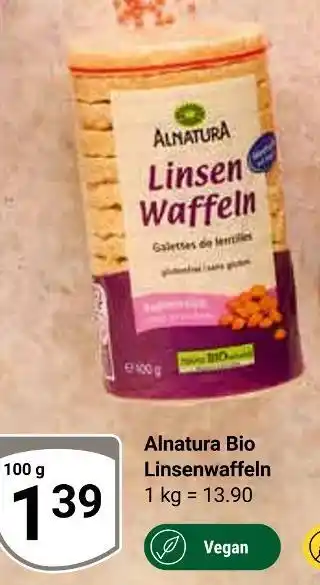 Globus Alnatura linsenwaffeln Angebot