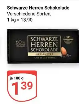 Globus Schwarze herren schokolade Angebot