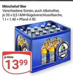 Globus Mönchshof bier Angebot