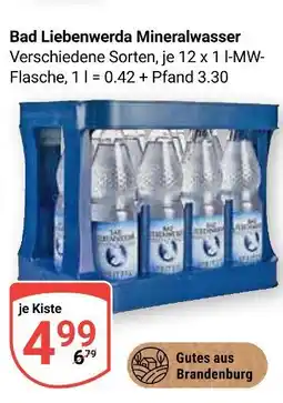 Globus Bad liebenwerda mineralwasser Angebot