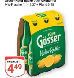 Globus Gösser natur radler Angebot