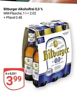 Globus Bitburger bitburger alkoholfrei 0,0 % Angebot