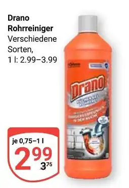 Globus Drano rohrreiniger Angebot