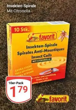 Globus Favorit insekten-spirale mit citronella Angebot