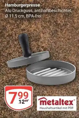 Globus Metaltex hamburgerpresse Angebot