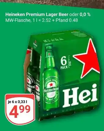 Globus Heineken premium lager beer Angebot