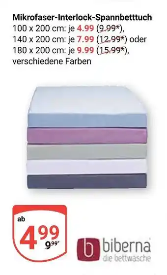 Globus Biberna mikrofaser-interlock-spannbetttuch Angebot