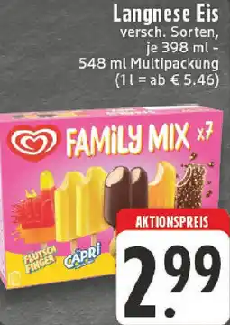 Edeka Langnese Eis Angebot