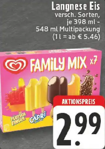 Edeka Langnese Eis Angebot
