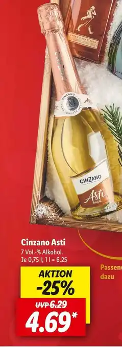 Lidl Cinzano sekt asti Angebot