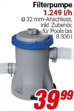 CENTERSHOP Filterpumpe 1.249 l/h Angebot