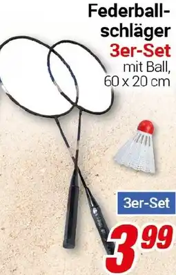 CENTERSHOP Federball-schläger 3er-Set Angebot