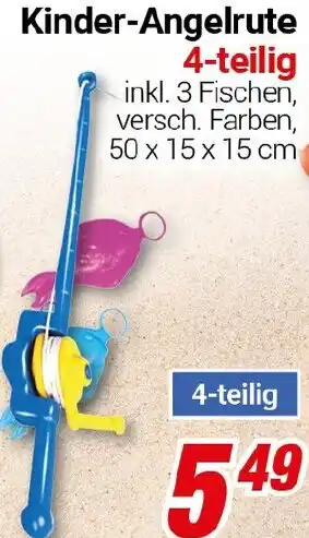 CENTERSHOP Kinder-Angelrute 4-teilig Angebot