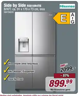 Poco Hisense side by side rs818n4tie Angebot