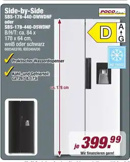 Poco Pocoline side-by-side sbs-178-440-dwwdnf oder sbs-178-440-dswdnf Angebot