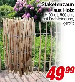 CENTERSHOP Staketenzaun aus Holz Angebot
