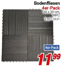 CENTERSHOP Bodenfliesen 4er-Pack Angebot