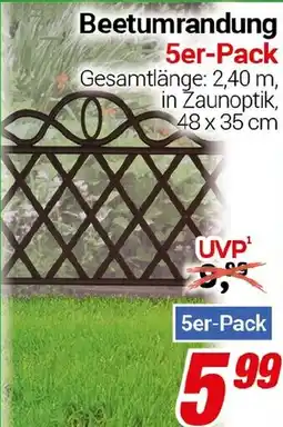 CENTERSHOP Beetumrandung 5er-Pack Angebot