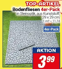 CENTERSHOP Bodenfliesen 4er-Pack Angebot