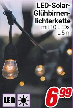 CENTERSHOP LED-Solar-Glühbirnenlichterkette Angebot