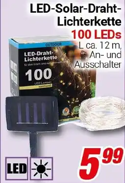 CENTERSHOP LED-Solar-Draht-Lichterkette 100 LEDs Angebot