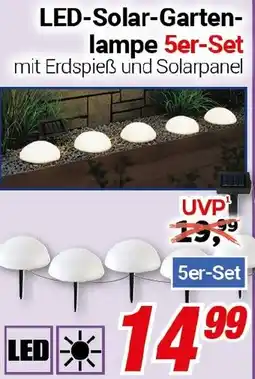CENTERSHOP LED-Solar-Gartenlampe 5er-Set Angebot