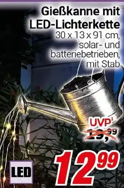 CENTERSHOP Gießkanne mit LED-Lichterkette Angebot