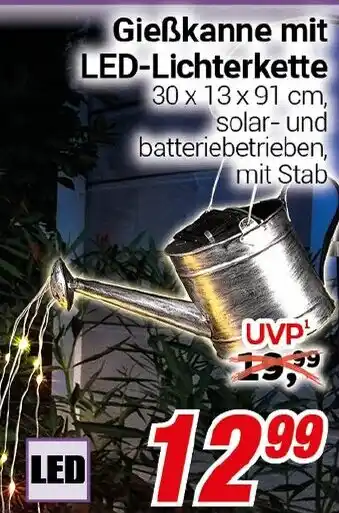 CENTERSHOP Gießkanne mit LED-Lichterkette Angebot
