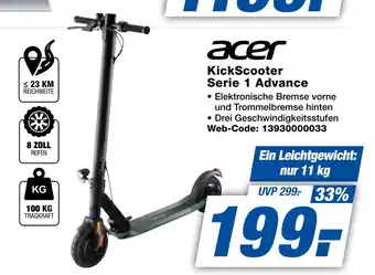 expert Techno Land acer KickScooter Serie 1 Advance Angebot