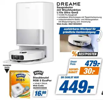 expert Techno Land DREAME Saugroboter mit Wischfunktion L10s Ultra Gen2 Angebot