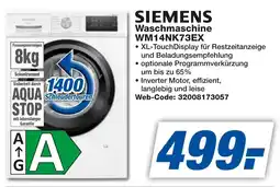 expert Techno Land SIEMENS Waschmaschine WM14NK73EX Angebot