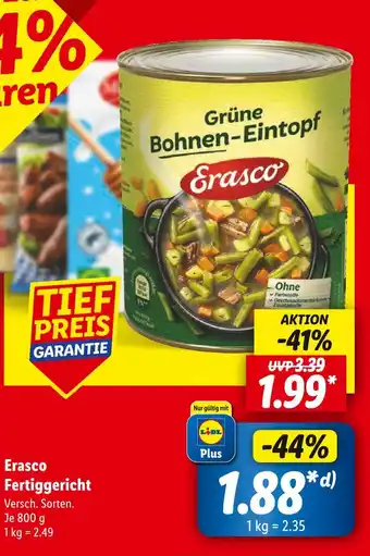 Lidl Erasco fertiggericht Angebot