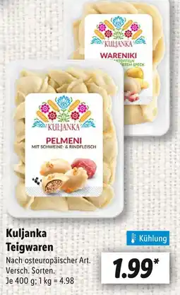 Lidl Kuljanka teigwaren Angebot
