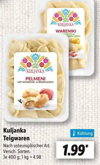 Lidl Kuljanka teigwaren Angebot