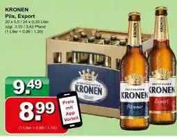 Getränkeparadies Gefromm Kronen pils, export Angebot