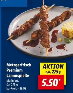 Lidl Metzgerfrisch premium lammpieße Angebot