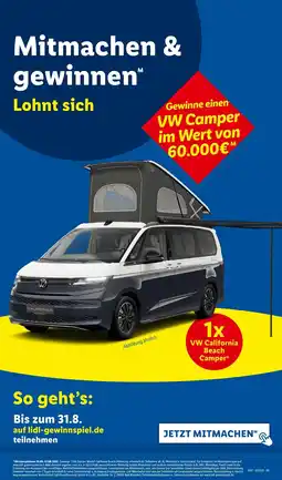 Lidl Vw california beach camper Angebot