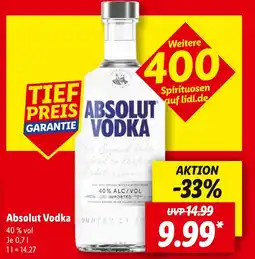 Lidl Absolut absolut vodka Angebot
