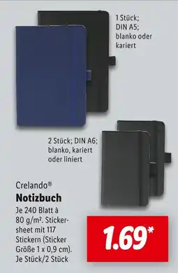 Lidl Crelando notizbuch din a5 Angebot