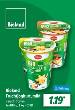 Lidl Milbona bioland fruchtjoghurt, mild Angebot