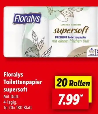 Lidl Floraly's toilettenpapier supersoft Angebot