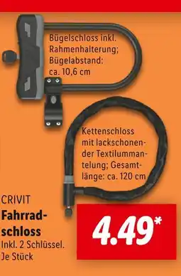 Lidl Crivit bügelschloss Angebot
