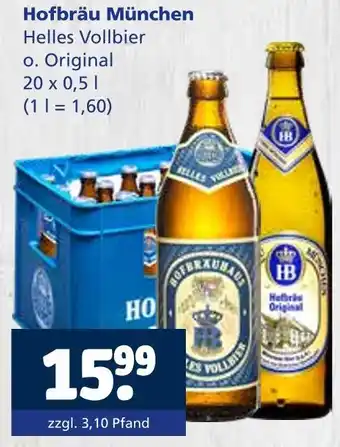 Getränkewelt Hofbräu münchen helles vollbier o. original Angebot