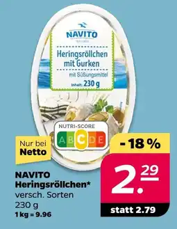 NETTO Navito heringsröllchen mit gurken Angebot