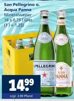 Getränkewelt San pellegrino oder acqua panna mineralwasser Angebot