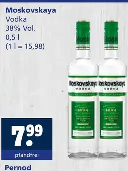 Getränkewelt Moskovskaya vodka 38% vol Angebot